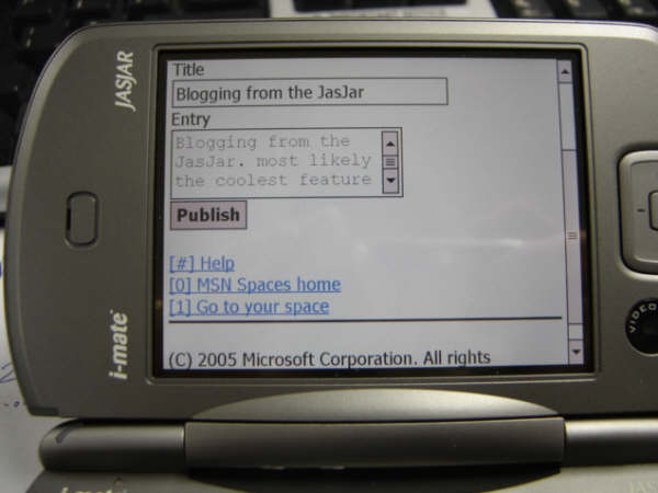Blogging from the JasJar