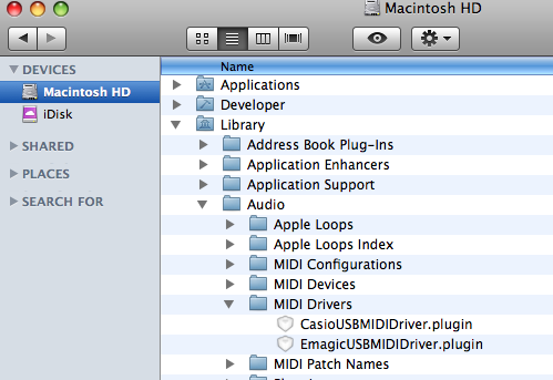 Core midi driver for mac