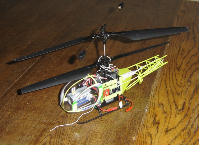 Helicopter with tail broken
