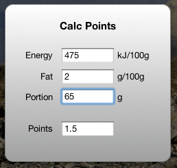 Calc Points Widget 