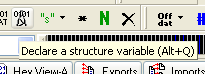 Set Declare a structure variable (Alt-Q)