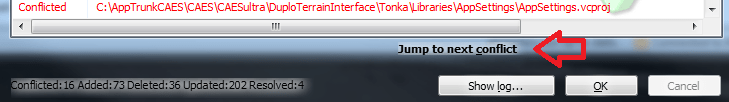 Tortise SVN Next Conflict 